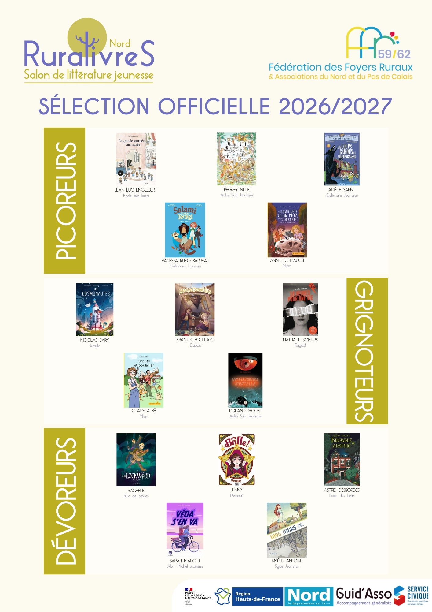 Place à la sélection de Ruralivres Nord 2026/2027
